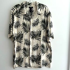 Axcess (Claiborne) Hawaiian Shirt Palms